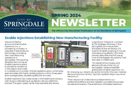 First Page of Spring Newsletter 2024